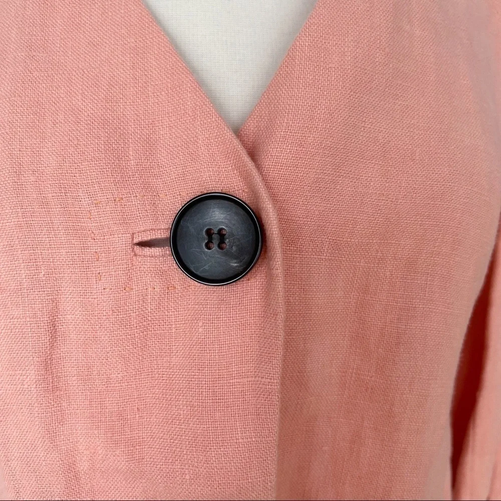 LAFAYETTE 148 Peach Linen Blazer Jacket sz. 2 - Picture 2 of 10